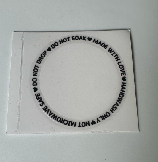 UVDTF cup care decal