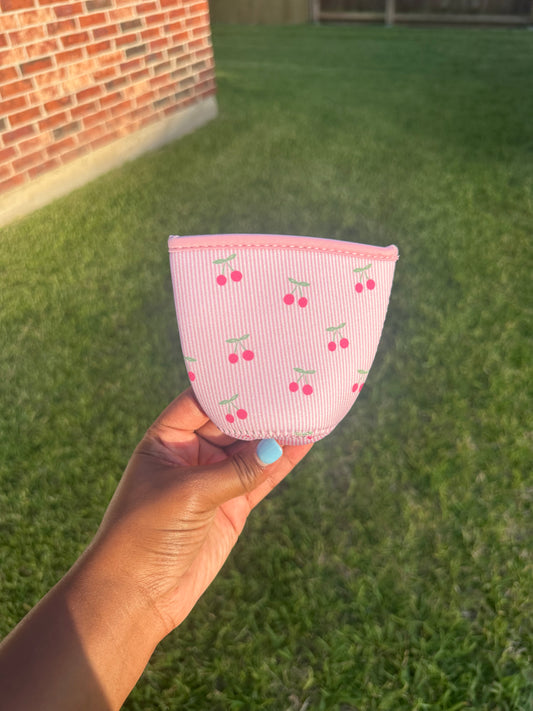 Cherries & Pinstripes Koozie