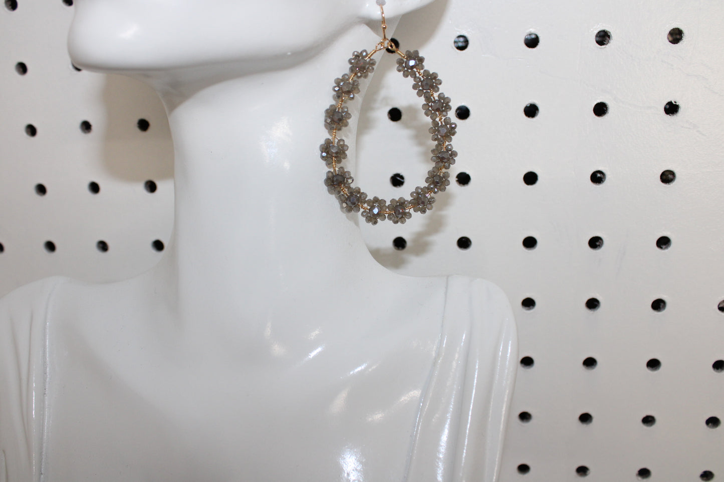 Floral Tear Drop Earrings