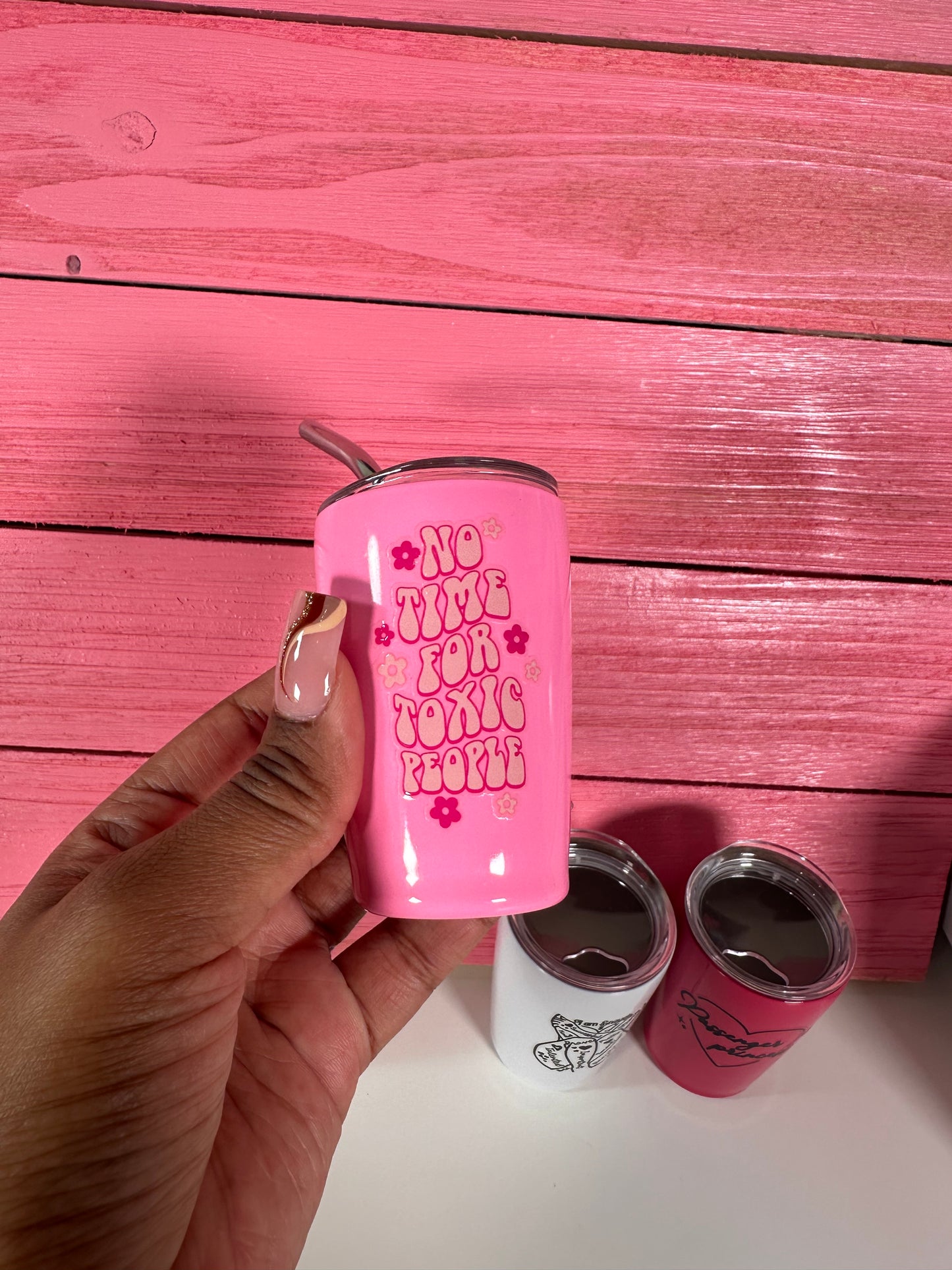 “Toxic People” 3oz Mini Tumbler- Pink