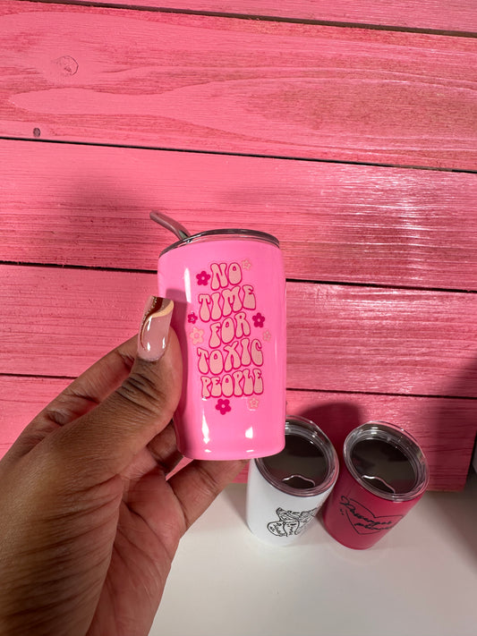 “Toxic People” 3oz Mini Tumbler- Pink