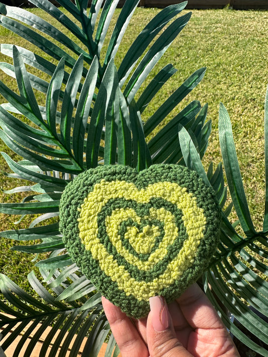 Matcha Heart Mug Rug