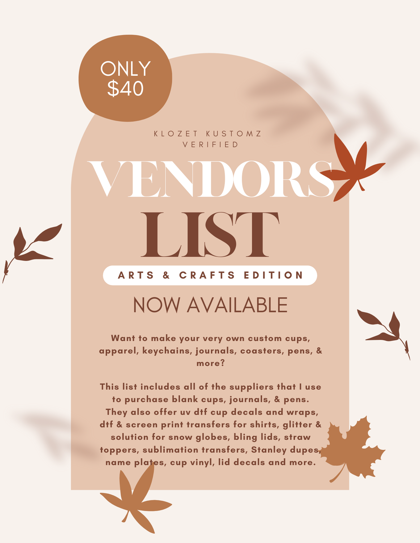 Craft Supplies Vendors List